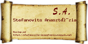 Stefanovits Anasztázia névjegykártya
